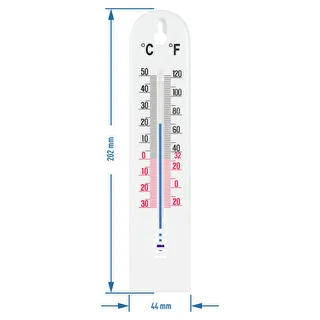 Univerzálny biely teplomer (-30°C do +50°C) 20cm – photo 2