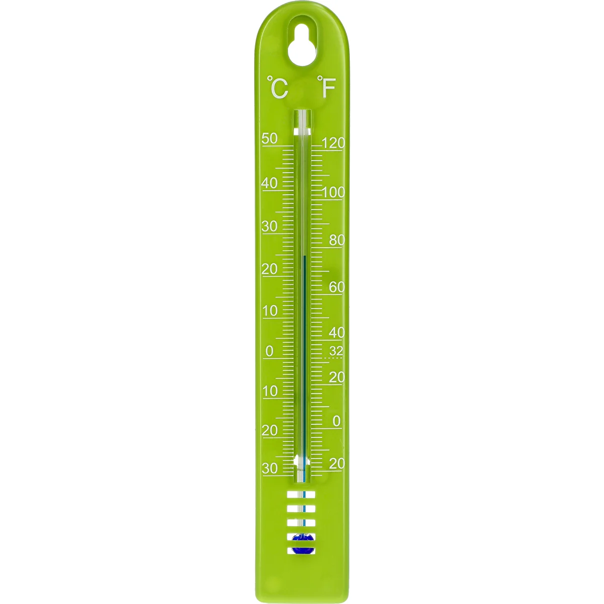 Univerzálny teplomer (-30 do +50°C), 17 cm, zelený