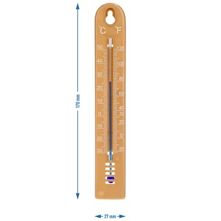Univerzálny teplomer (-30 do +50°C), 17 cm, svetlohnedý – photo 4