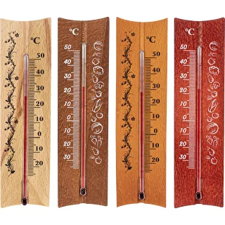 Izbový teplomer drevený (-20 do +50°C), 15 cm, mix – photo 2