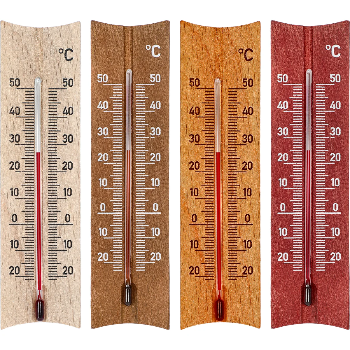 Izbový teplomer drevený (-20 do +50°C), 15 cm, mix