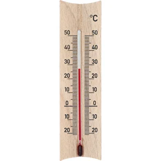 Izbový teplomer drevený (-20 do +50°C), svetlo hnedý, 15 cm