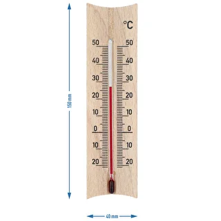 Izbový teplomer drevený (-20 do +50°C), 15 cm, mix – photo 6