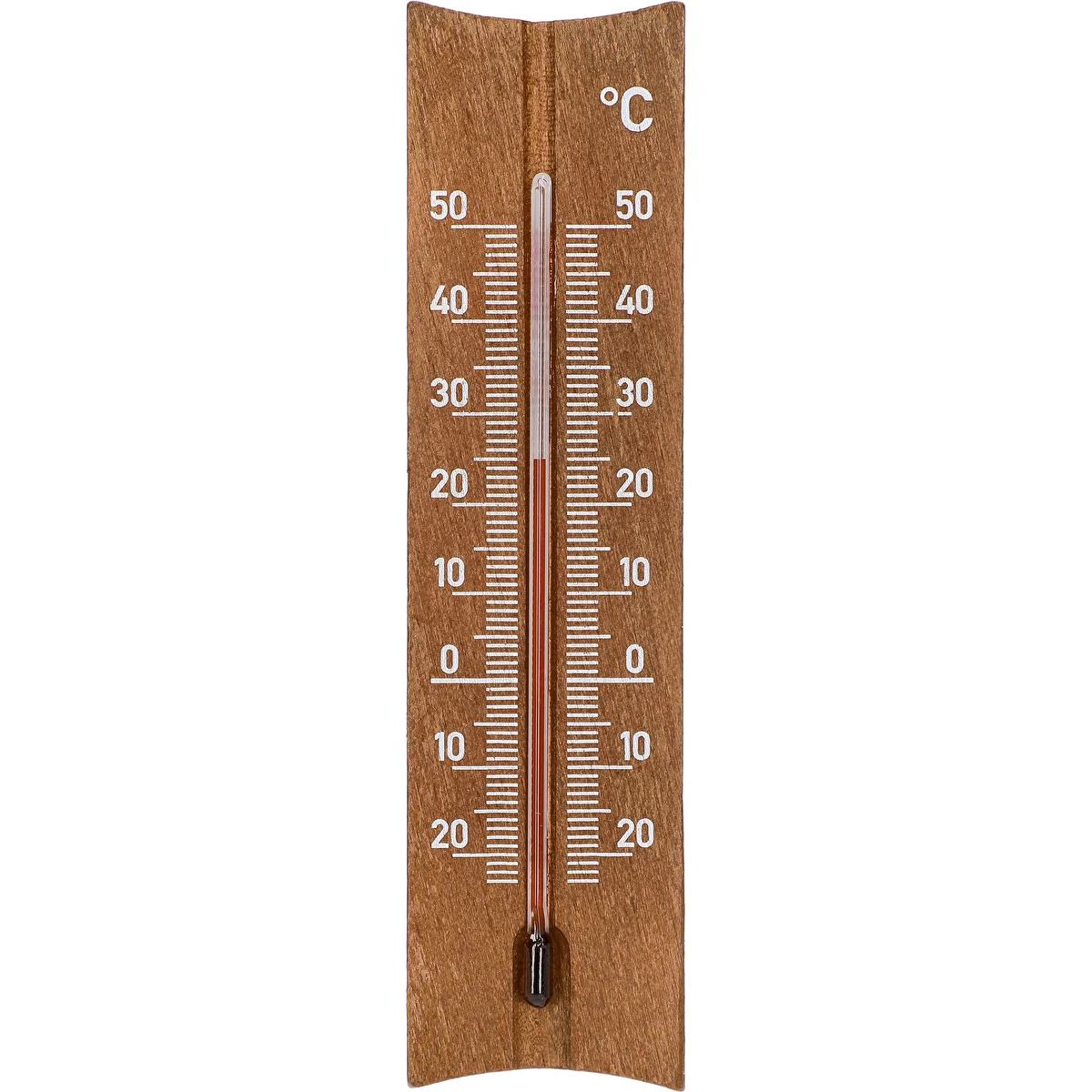 Izbový teplomer drevený (-20 do +50°C), tmavohnedý, 15cm