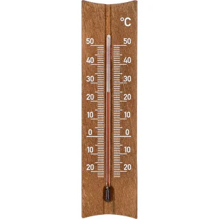 Izbový teplomer drevený (-20 do +50°C), tmavohnedý, 15cm