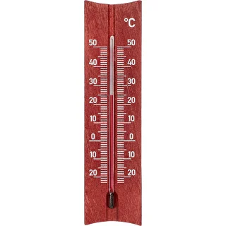 Izbový teplomer drevený (-20 do +50°C), farba mahagónu, 15 cm
