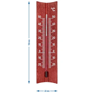 Izbový teplomer drevený (-20 do +50°C), farba mahagónu, 15 cm – photo 5