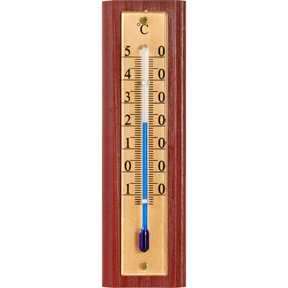 Izbový teplomer so zlatou stupnicou (-10°C do +50°C) 12cm