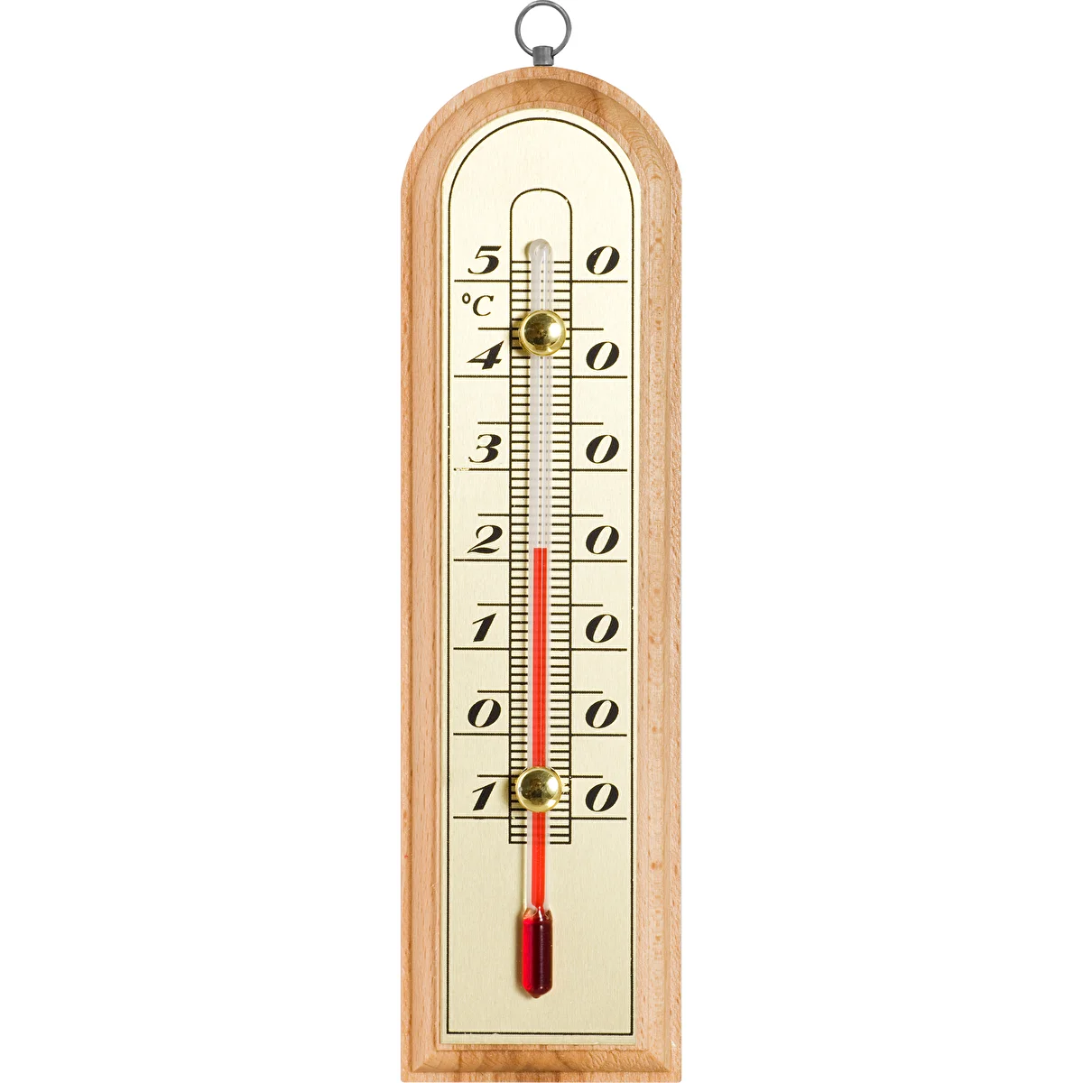 Izbový teplomer so zlatou stupnicou (-10°C do +50°C) 16cm