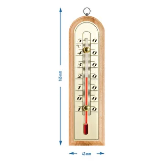 Izbový teplomer so zlatou stupnicou (-10°C do +50°C) 16cm – photo 2