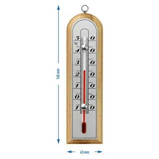 Izbový teplomer so striebornou stupnicou (-10°C do +50°C) 16cm mix – photo 3