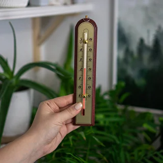 Izbový teplomer so zlatou stupnicou (-10°C do +50°C) 22cm, mix – photo 3