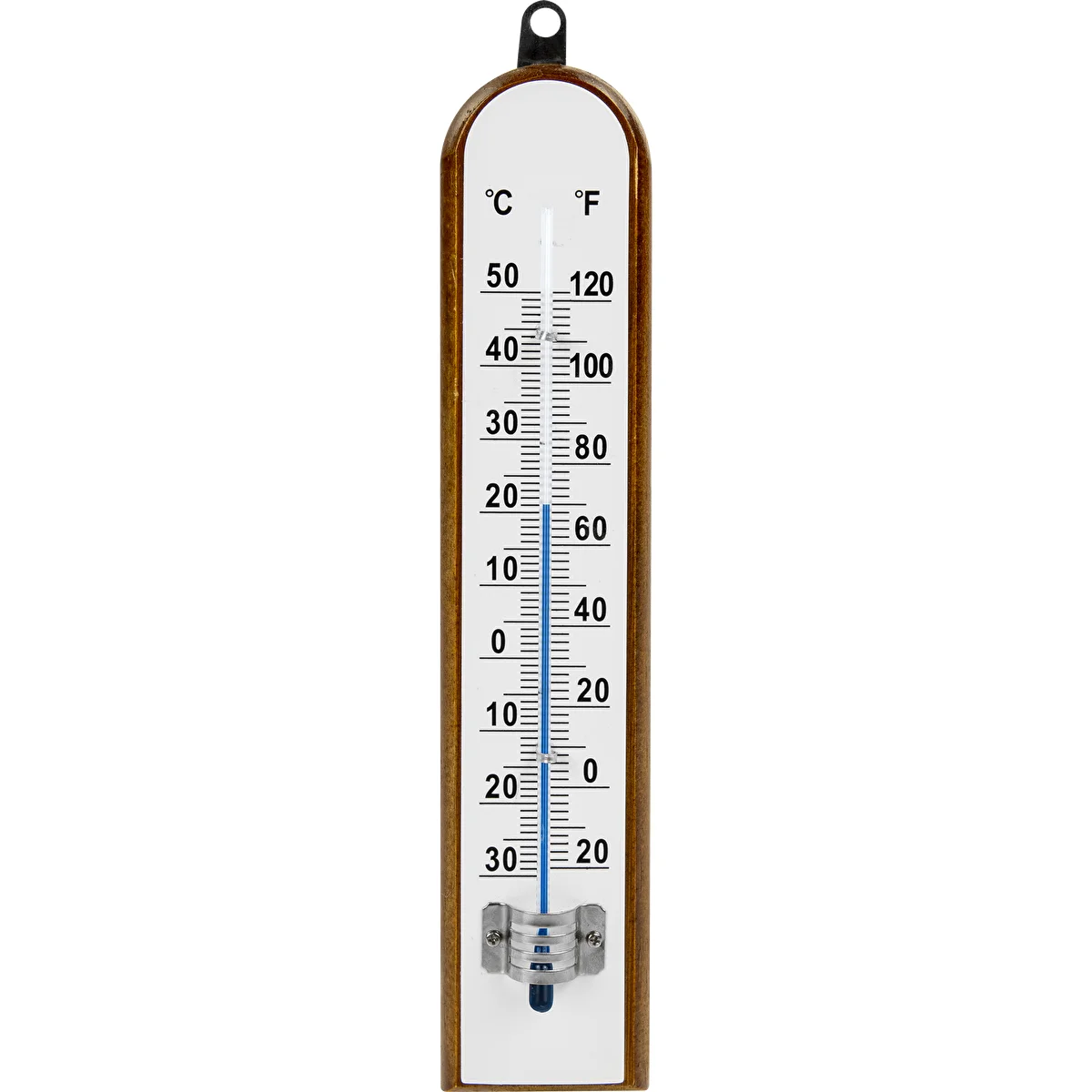 Izbový teplomer s bielou stupnicou (-30°C do +50°C) 20cm
