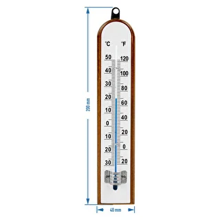 Izbový teplomer s bielou stupnicou (-30°C do +50°C) 20cm – photo 2