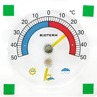 Univerzálny teplomer s vlhkomerom transparentný, samolepiaci (-50°C do +50°C)