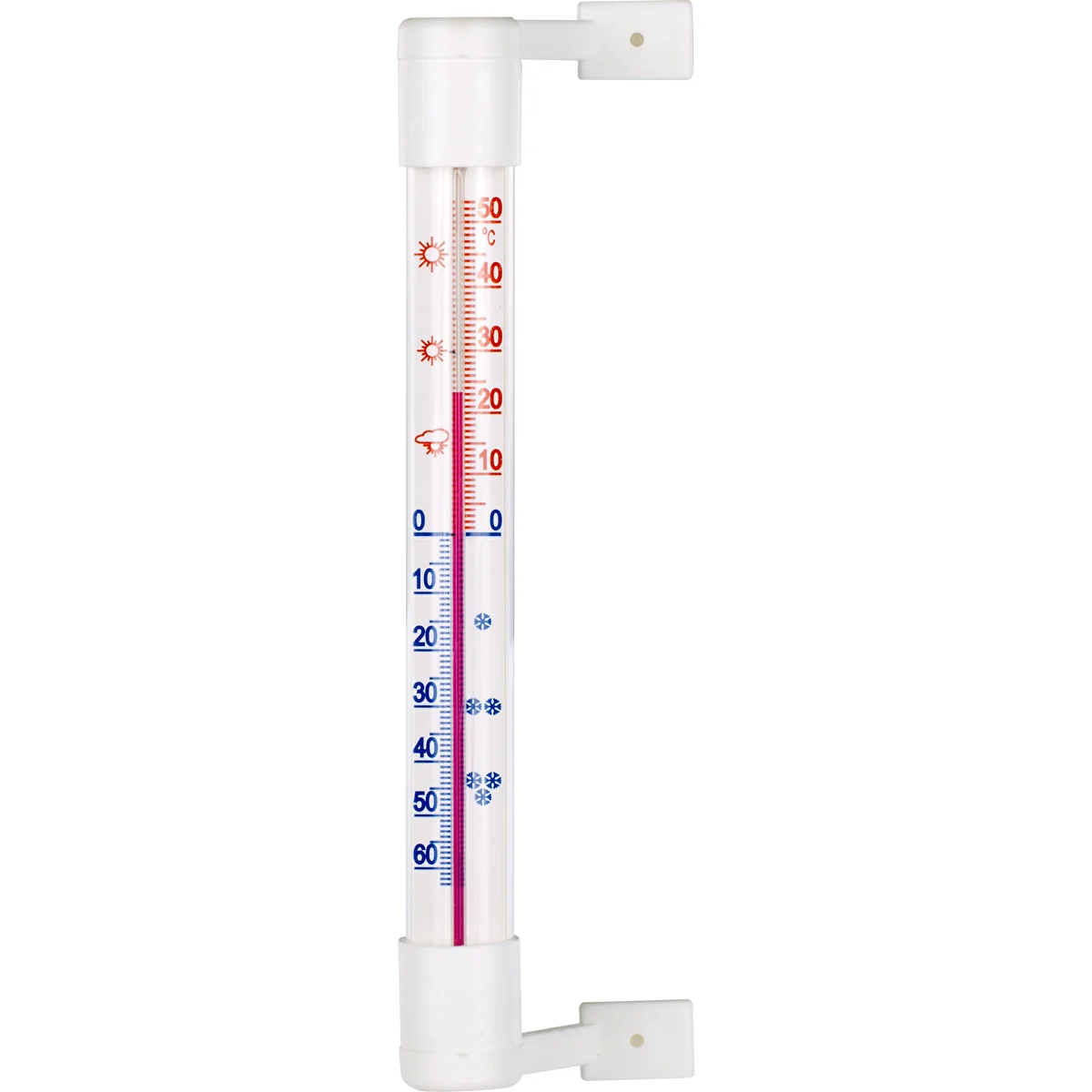 Vonkajší teplomer biely (-50°C do +50°C) 18cm