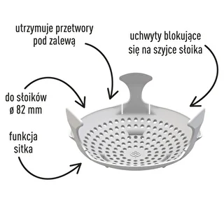 Závažie - sitko na zaváraniny, kvaseniny a ocot - do pohárov fi 82 – photo 3