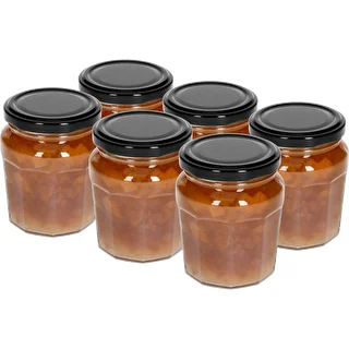 Pohár Konfitura 230ml s čiernym viečkom fi63/4 - 6ks – photo 3