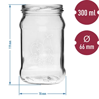 Pohár TO 300ml s potlačou - mix ovocia a viečkom fi66/4 - 6 ks. – photo 6