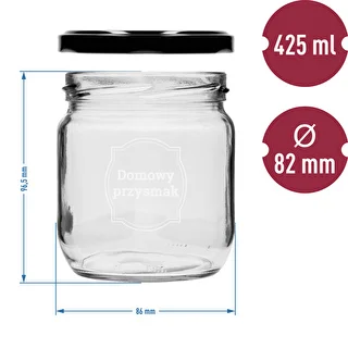 Pohár TO 425ml s potlačou „Domáca pochúťka” a čiernym viečkom fi 82 - 3ks. – photo 6