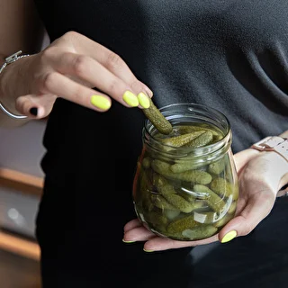 Pohár twist-off 500ml "Obrátená Amfora" s bordovým viečkom fi 82/6, 6 kusov – photo 12