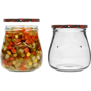 Pohár twist-off 500ml "Obrátená Amfora" s farebným viečkom fi 82/6, 6 ks. – photo 7