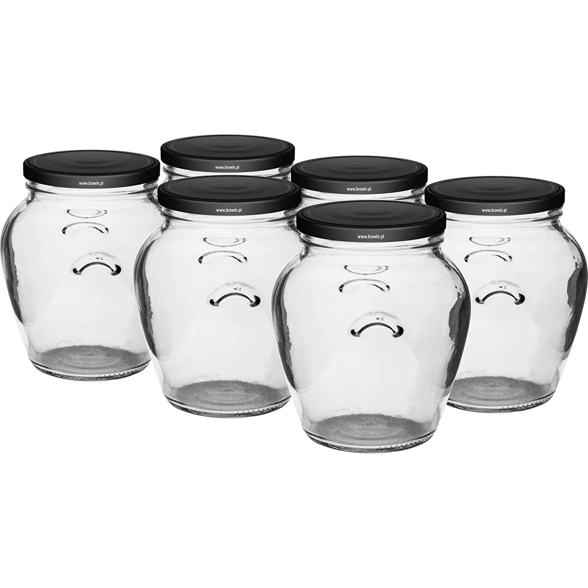 Pohár Amfora 580 ml (fi 82) s čiernym viečkom 6 ks.