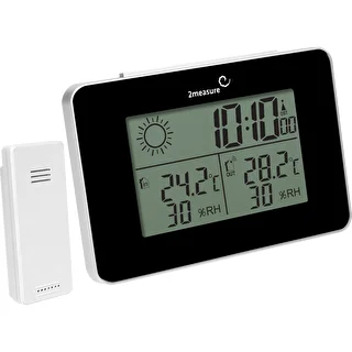 Meteorologická stanica RCC – elektronická, bezdrôtová, podsvietený senzor, čierna – photo 1