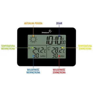 Meteorologická stanica RCC – elektronická, bezdrôtová, podsvietený senzor, čierna – photo 10