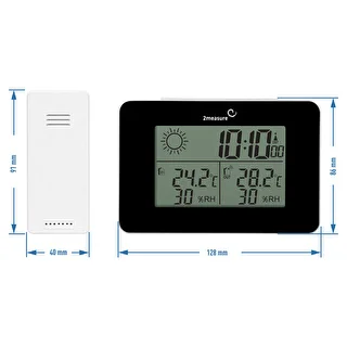 Meteorologická stanica RCC – elektronická, bezdrôtová, podsvietený senzor, čierna – photo 12