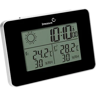 Meteorologická stanica RCC – elektronická, bezdrôtová, podsvietený senzor, čierna – photo 3