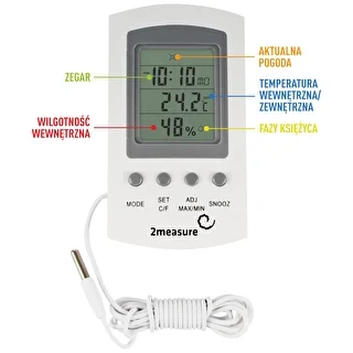 Meteorologická stanica – elektronická, sonda, biela – photo 5