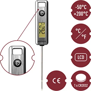 Elektronický kuchynský teplomer, LCD (-50°C do +200°C) – photo 5