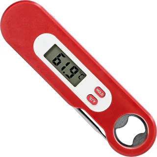 Elektronický kulinársky teplomer so skladacou sondou (-50/+300℃), červený – photo 2