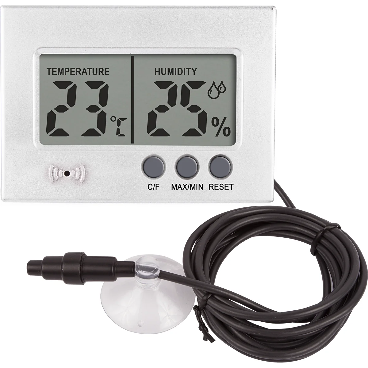 Elektronický teplomer a vlhkomer do terária (od 0 °C do +50 °C) 5 cm