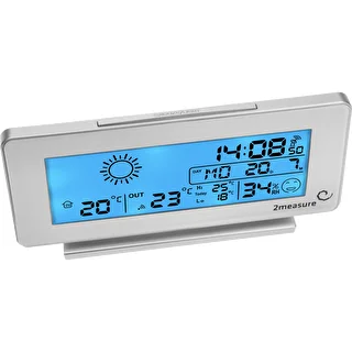 Meteorologická stanica RCC, DCF – elektronická, bezdrôtová, podsvietený senzor, biela – photo 3