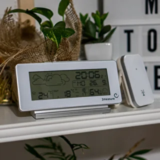 Meteorologická stanica RCC, DCF – elektronická, bezdrôtová, podsvietený senzor, biela – photo 10