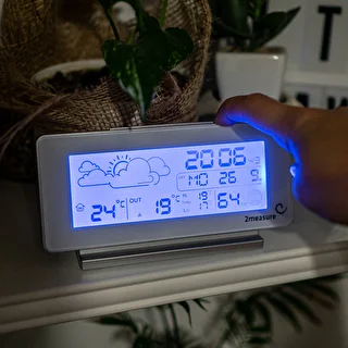 Meteorologická stanica RCC, DCF – elektronická, bezdrôtová, podsvietený senzor, biela – photo 11
