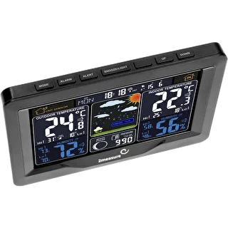 Meteorologická stanica RCC, DCF – elektronická, podsvietená, bezdrôtová, senzor, čierna – photo 5