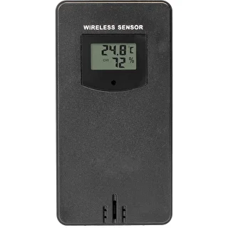 Meteorologická stanica RCC, DCF – elektronická, podsvietená, bezdrôtová, senzor, čierna – photo 8