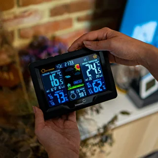 Meteorologická stanica RCC, DCF – elektronická, podsvietená, bezdrôtová, senzor, čierna – photo 14