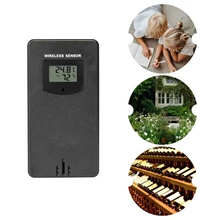 Meteorologická stanica RCC, DCF – elektronická, podsvietená, bezdrôtová, senzor, čierna – photo 20