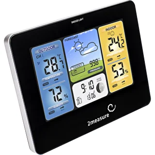 Meteorologická stanica RCC – elektronická, podsvietená, bezdrôtová, senzor, čierna – photo 6