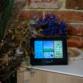 Meteorologická stanica RCC – elektronická, podsvietená, bezdrôtová, senzor, čierna – photo 12