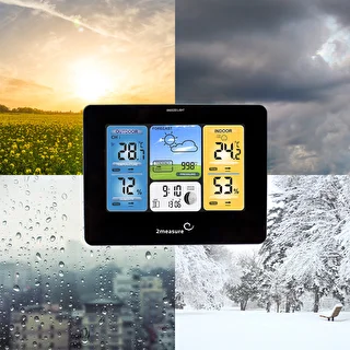 Meteorologická stanica RCC – elektronická, podsvietená, bezdrôtová, senzor, čierna – photo 18