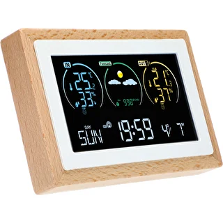 Meteorologická stanica (RCC,DCF) - elektronická, bezdrôtová, podsvietená, senzor, biela – photo 3