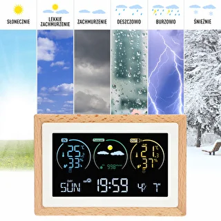 Meteorologická stanica (RCC,DCF) - elektronická, bezdrôtová, podsvietená, senzor, biela – photo 10