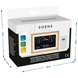 Meteorologická stanica (RCC,DCF) - elektronická, bezdrôtová, podsvietená, senzor, biela – photo 15