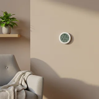 Elektronický teplomer značky Soens – s vonkajším snímačom, okrúhly biely – photo 8