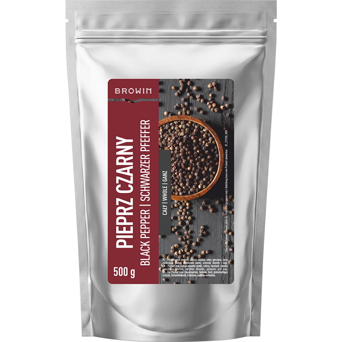 Čierne korenie v zrnkách, 500 g